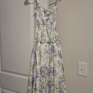 Hill House Nap Dress with Purple and Green Floral Design